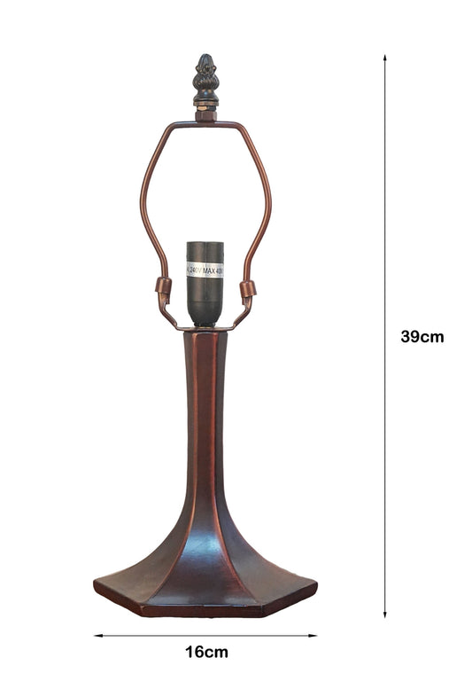 1 Lights Vintage Lamp Base for 10" Tiffany Lamp Shade