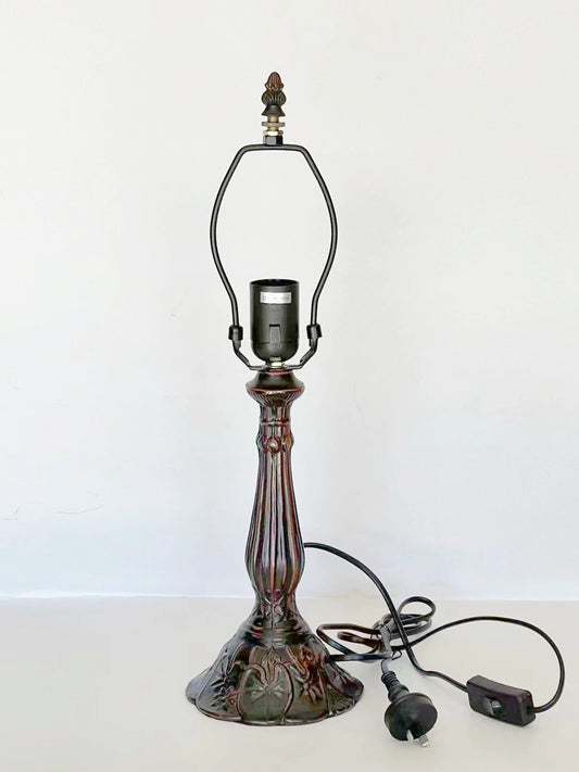 1 Lights Metal Vintage Lamp Base for 12"Tiffany Table Lamp
