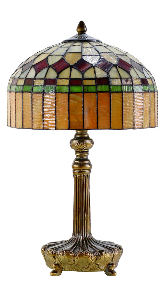 12" Joanne Tiffany Mayor Island Tiffany Bedside Table Lamp