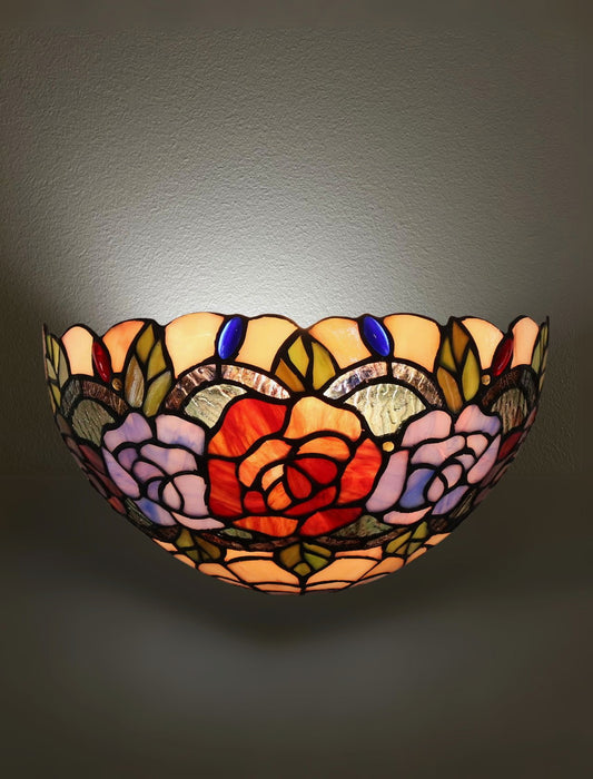 Rose Style Tiffany Wall Sconce