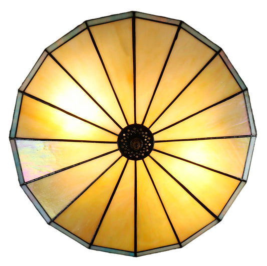 Large 16 inches Mission Tiffany Style Geometric Semi Flush Mount Ceiling Lights