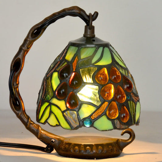 Grape Style Mini Tiffany Stained Glass Night Lamp