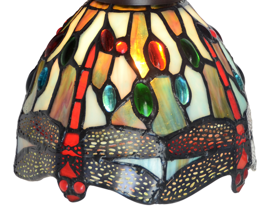 3 light blue Dragonfly Style Tiffany Stained Glass Pendant Lights