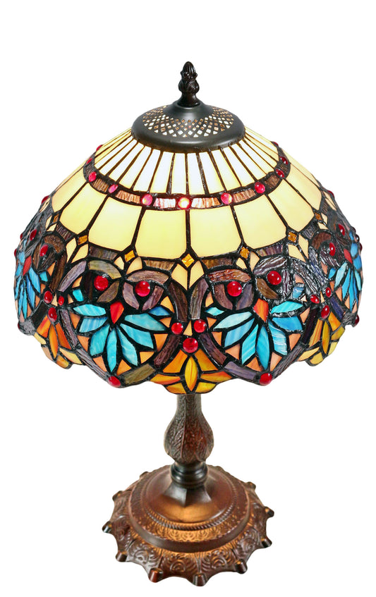 Elegant 12" Boheme Style Tiffany Bedside Lamp