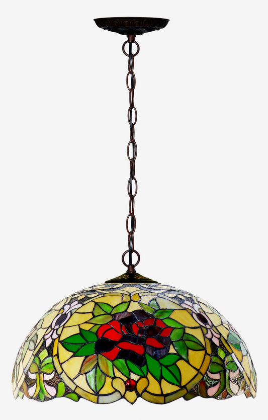 Large 20 " Red Camellia Style Leadlight Tiffany Pendant Light Down light