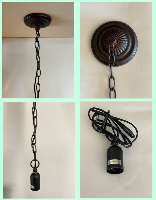 1-Bulb Light Fitting for 8" -14" Wide Tiffany Pendant lamp shade