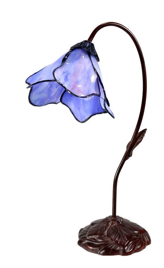 Amazing Flower Water Lily Style Tiffany Table Lamp* Blue-Purple