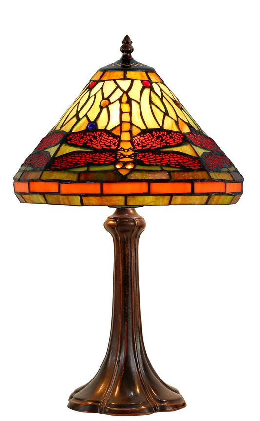 12" Classical Dragonfly Style Tiffany Bedside Lamp