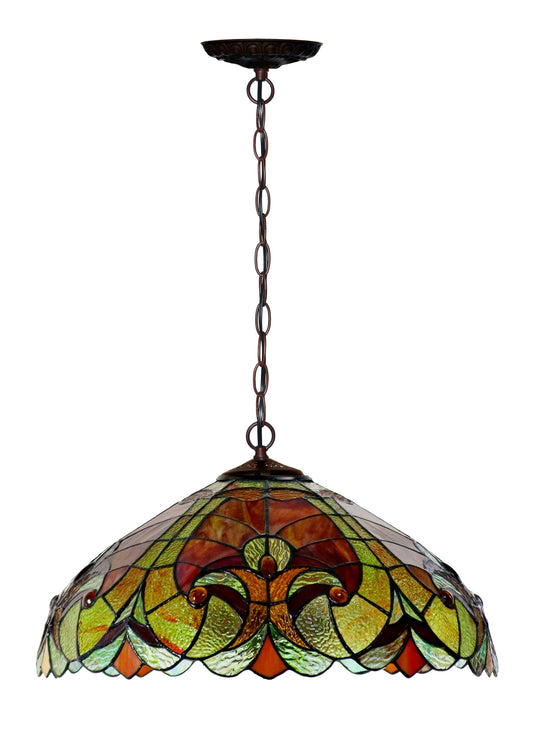 Large 18" Amor Red Victorian Style Tiffany Style Pendant light