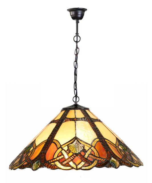 16" Tuscany Sunset Stained Glass Tiffany Pendant Light