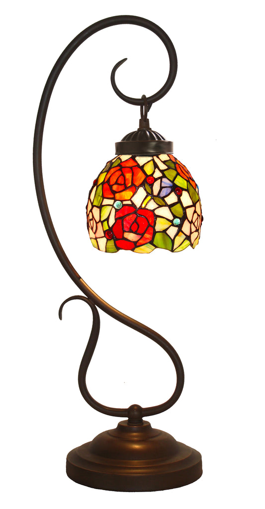 Elegant Rose Tiffany Accent Table Lamp