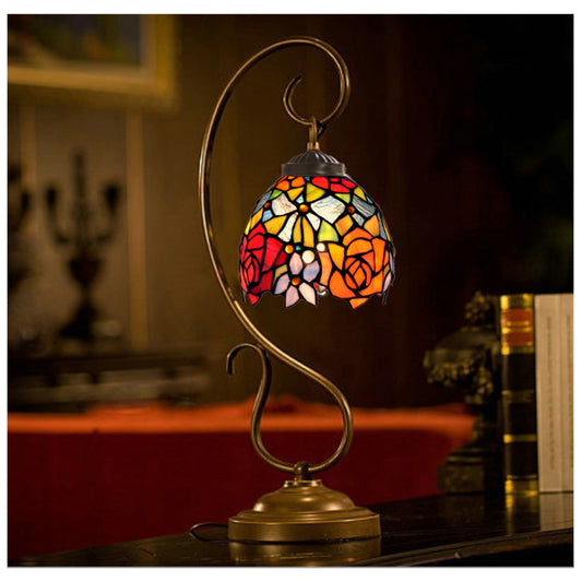 Elegant Rose Tiffany Accent Table Lamp