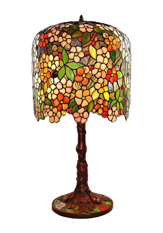 Limited Edition@Museum Quality apple blossom Tiffany Stained Glass Table Lamp
