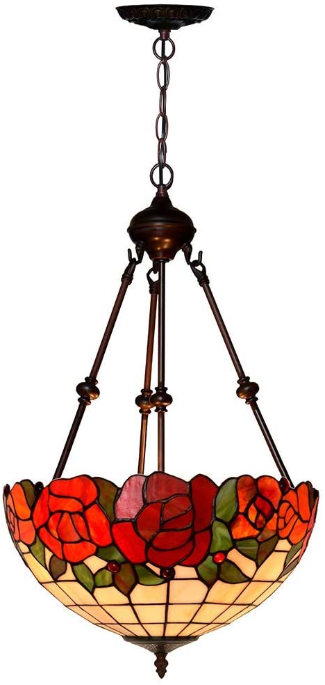 Large 16" Rose style Tiffany Uplihgter Pendant Lights