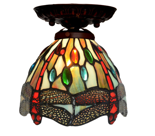 Small Dragonfly Blue Tiffany Style downlight Ceiling Lights