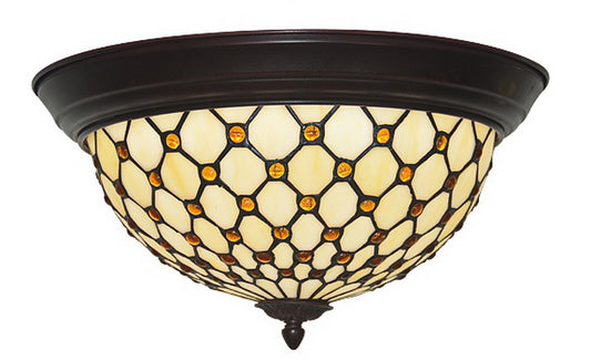 Elegant Bead Tiffany Style Flush Mount Ceiling Lights