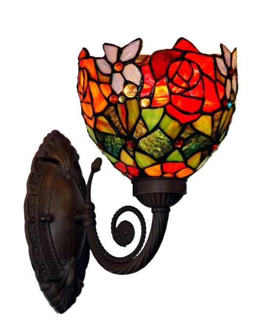 Floral Red Tiffany Wall lights Up lights wall Sconce
