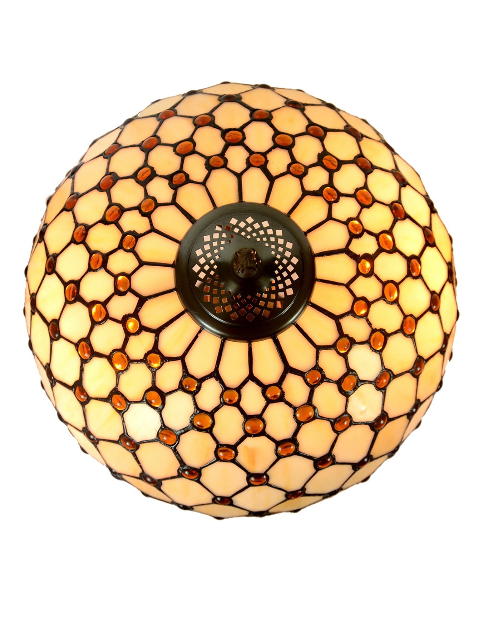 16 “ Large Modern Classic Tiffany Bead Semi Flush Ceiling Light