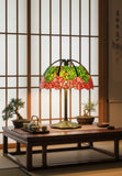 Joanne Tiffany Signature Collection Pink Lotus Table Lamp With Bronze Base