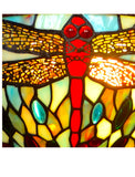 Grand Dragonfly Tiffany Chandelier | Handcrafted Stained Glass Chandelier Pendant light