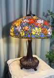 Huge 22 inch wide Magnolia Flower Tiffany Table Lamp(only 1)