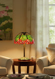Joanne Tiffany Signature Collection Pink Lotus Table Lamp With Bronze Base