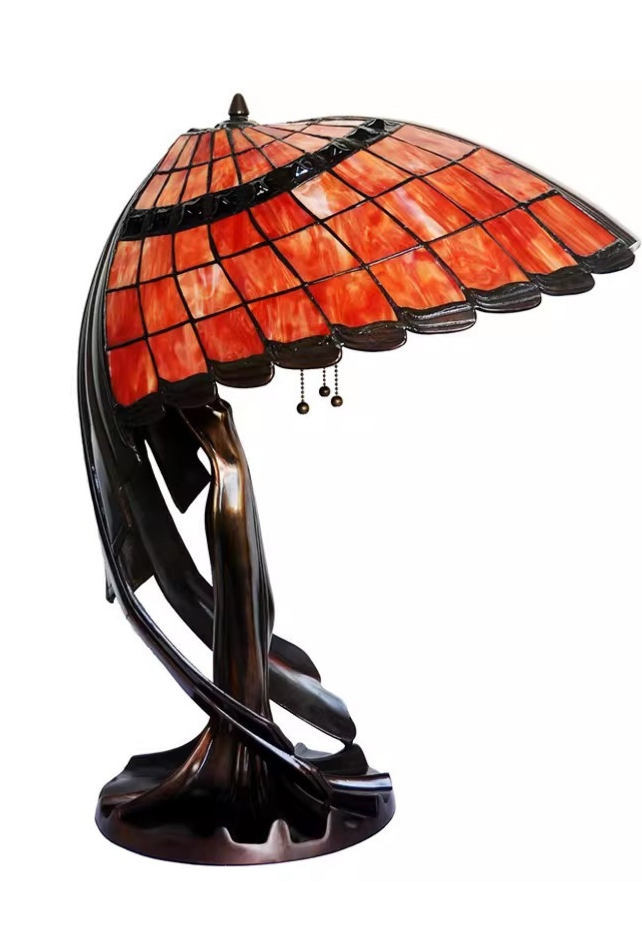 Joanne Tiffany Signature Collection Flying Lady Table Lamp With Bronze Base