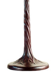 Premium Quality Vintage Metal Trunk Style Tiffany Lamp Base – Antique Brown (3-Light)