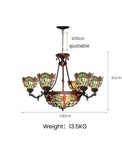 Grand Dragonfly Tiffany Chandelier | Handcrafted Stained Glass Chandelier Pendant light