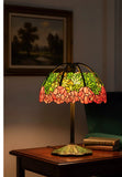 Joanne Tiffany Signature Collection Pink Lotus Table Lamp With Bronze Base