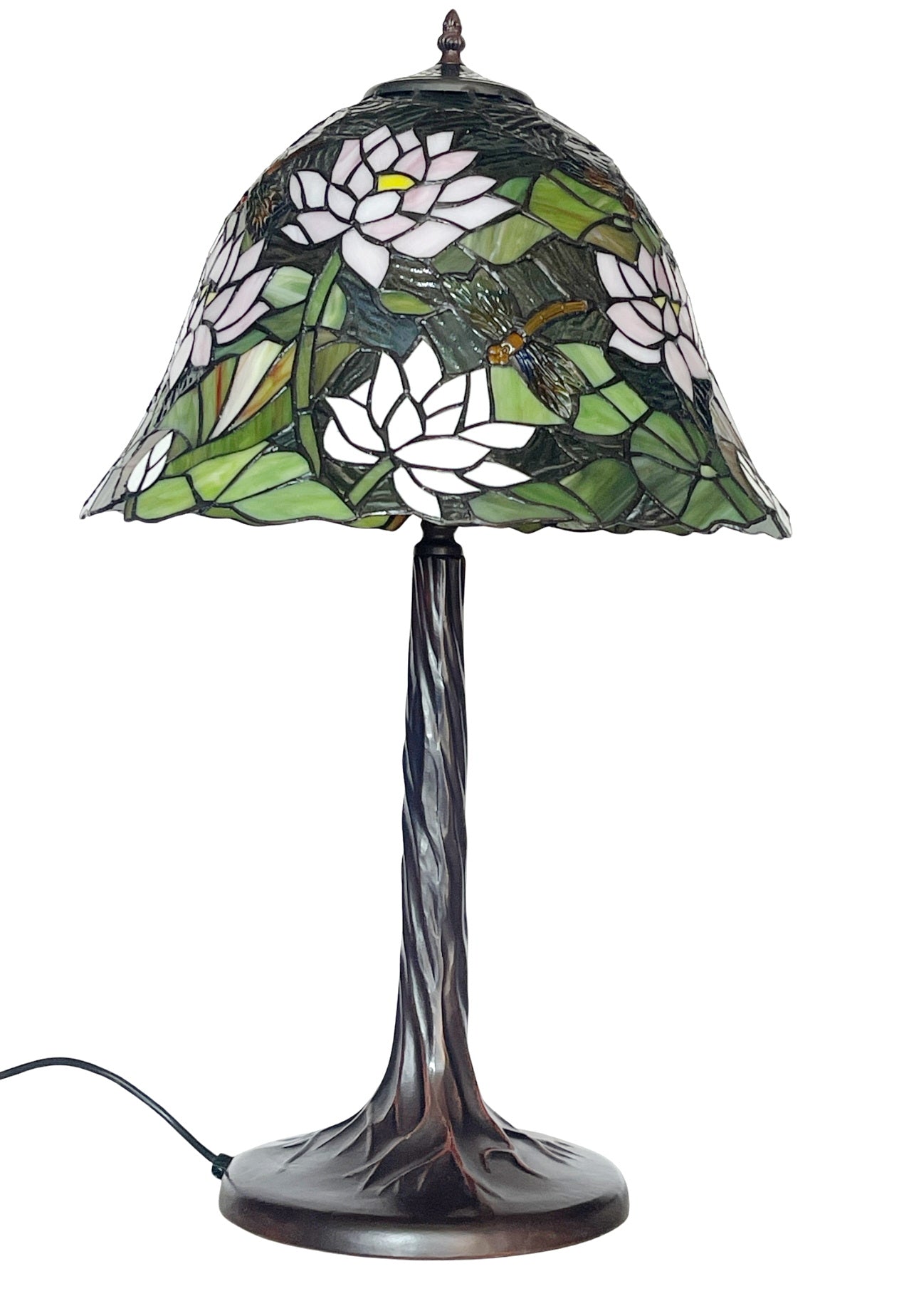 Limited Edition@16" Large Pink Lotus  Tiffany Table Lamp