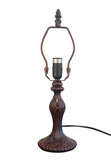 8-Inch Red Tulip Tiffany-Style Small Table Lamp