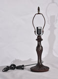 Vintage Style 1-Light Metal Lamp Base for 12" Tiffany Table Lamp – Antique Bronze