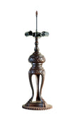 Art Nouveau Huge 20" Ocean Blue Jewels Traditional Tiffany Table Lamp With Heavy Base
