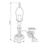 Vintage 1 Lights  Metal Vintage Lamp Base  for 8" Wide Tiffany Mini Table Lamp