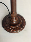 Art Nouveau Lotus Pedestal Metal Alloy Lamp Base – Antique Bronze Finish for 10" Tiffany Shades