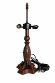 Premium Vintage Bronze Table Lamp Base – Dual E14 Sockets (For 10"–12" Tiffany Shades)