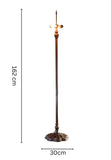 Heavy Metal 3-Light Floor Lamp Base with Extra-Large Ornate Base for 18“ 20” Tiffany Lamp Shade