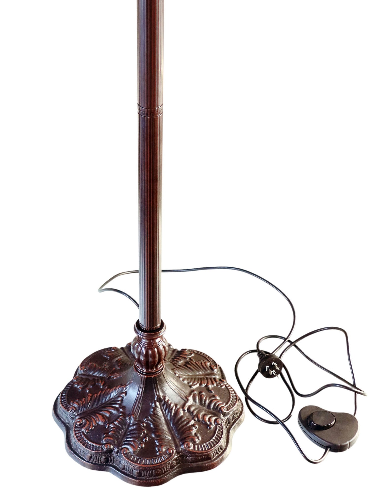 Antique Style Premium 3-Light Floor Lamp Base for 18"–22" Large Tiffany Shades