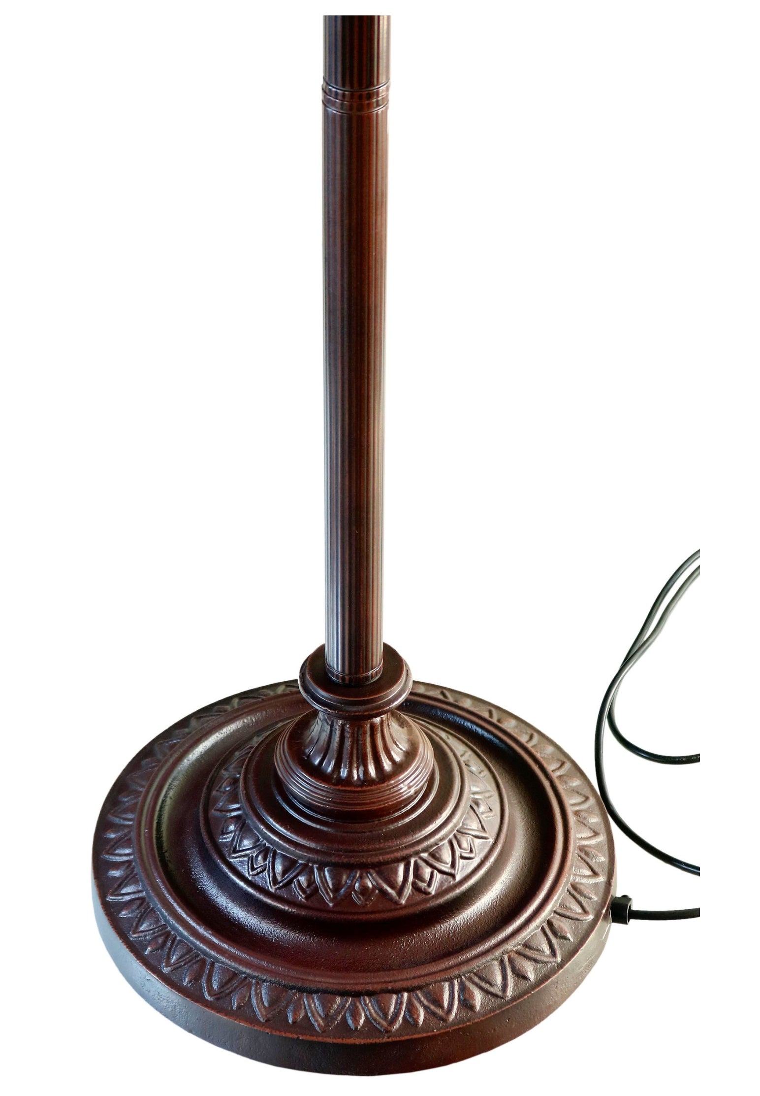 Extra-Large Heavy Metal Floor Lamp Base with Decorative Round Base for 18" 20" and Large Tiffany lamp shade
