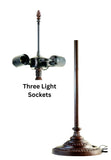 Extra-Large Heavy Metal Floor Lamp Base with Decorative Round Base for 18" 20" and Large Tiffany lamp shade
