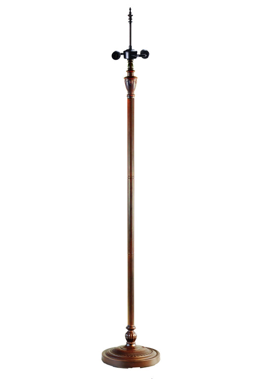 Decorative Heavy Metal Dual-Light Floor Lamp Base for 16“- 20" wide Tiffany Lamp shade
