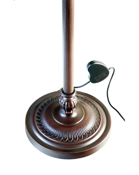 2-Light  Metal Vintage Floor Lamp Base  for 18" 20" wide Tiffany Lamp shade