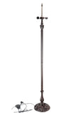 Ornate Heavy Metal Dual-Light Floor Lamp Base for 16"- 20" wide Tiffany Lamp shade