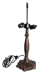 Heritage Zinc Alloy Tiffany Lamp Base – Antique Bronze Finish – Dual E27 Socket – Fits 16" Shade