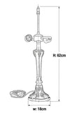 Vintage Grapevine and Leaf Motifs Lamp Base for 16" Tiffany Lamp Shade – Dual E27 Sockets