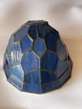 Blue and Green Turtle Tiffany Leadlight Art Deco Stained Glass Accent Lamp