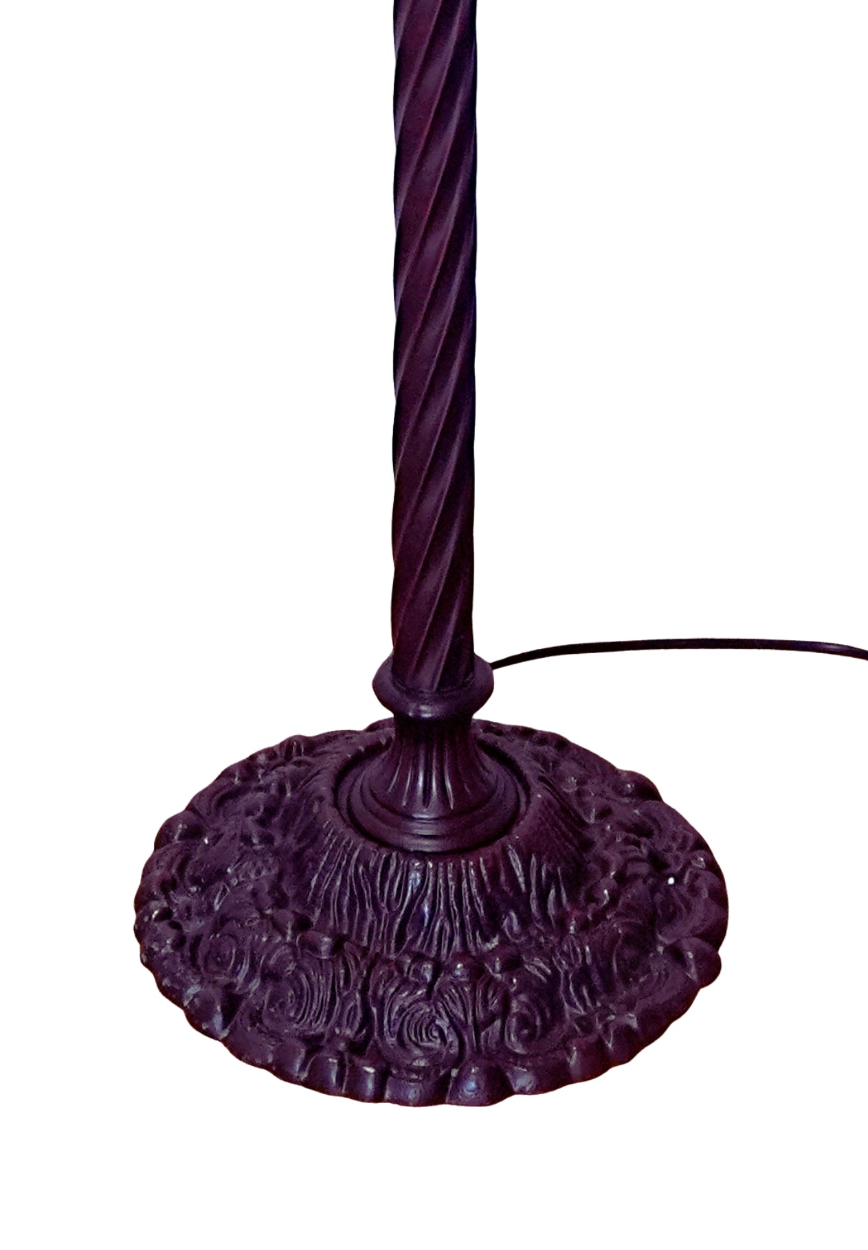 Large Vintage Ruby Amber Tiffany Torchiere Floor Lamp