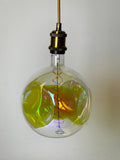 Brass Vintage LED Pendant Lights with Extra Large LED Globe Light Bulb Warm Light 4W E27