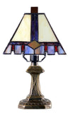 Classical 6" Alcea Square Shade  Mission Style Mini Tiffany Desk Lamp